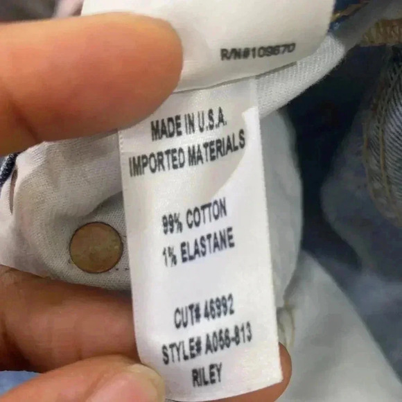 Agolde Riley High- RiseStraight Cropped Jeans Size 27 - Picture 6 of 6